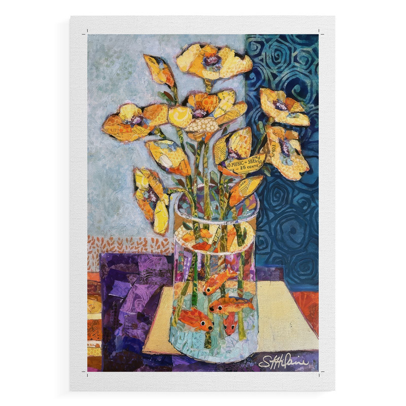 Papier mâché arrangement IV - impression sur toile seulement - non encadrée, H 18 po x l 12 po