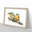 Pair of Kingfisher Birds in Abstract - Picture Frame Graphic Art Print-55735358-55735366