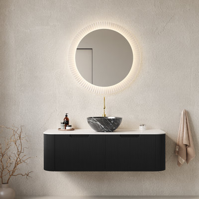 Meuble-lavabo mural minimaliste en céramique de haute qualité Chrisiyah