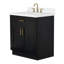 Meuble-lavabo simple 30 po en bois massif avec plateau en quartz 1,5 po Thornaby-619910860-619910862