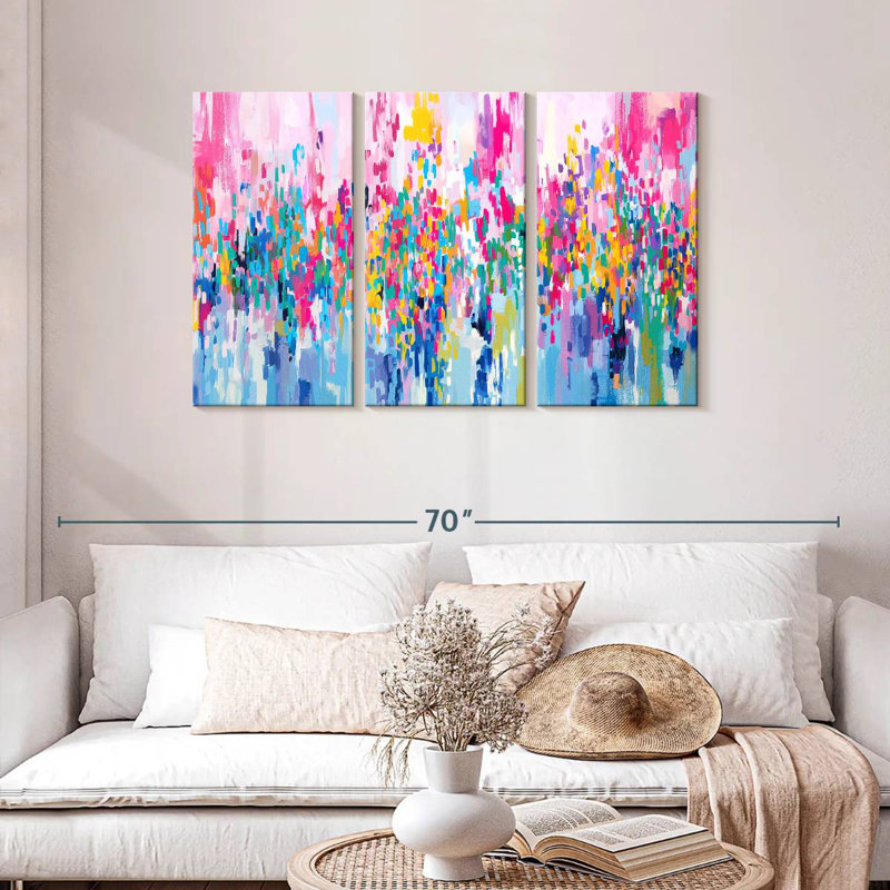 Avery Abstract Vibrant Mix III, H 28 po x l 45 po