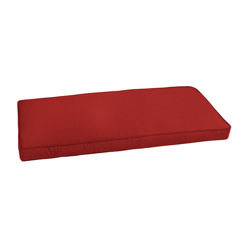 37 in x 17 in x 2 in Bench Cushion - Corded, 37 in W x 17 in D x 2 in H, Rave Cherry