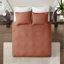 Ensemble de couvre-lit réversible 3 pièces rouge argile-122525128-122525131