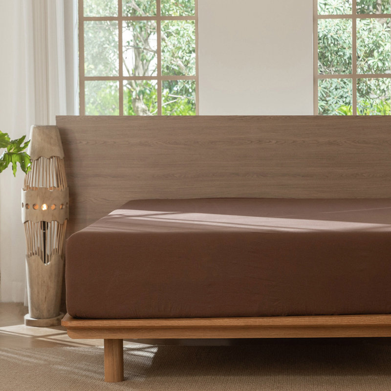 Drap-housse MooMee , Grand lit , Brun cacao