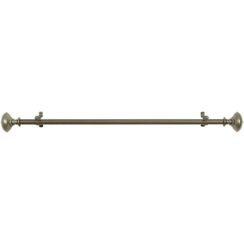 Tringle à rideaux à rideau simple ajustable avec œillets de 0,75 pouce de diamètre Woven Trends, 28 po à 48 po