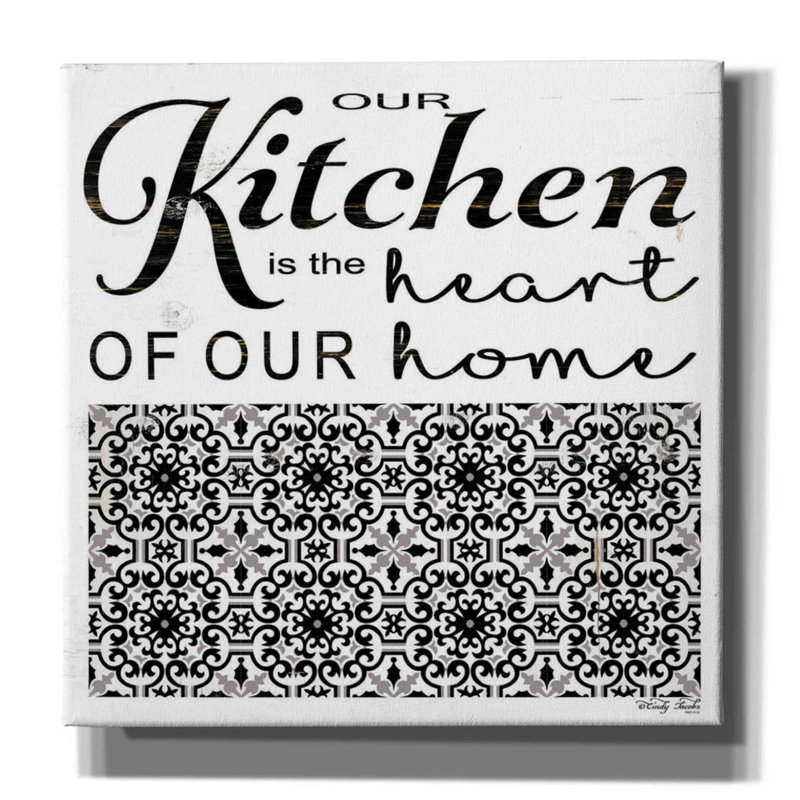 «Our Kitchen» par Cindy Jacobs, art mural sur toile, H 26 po x l 26 po x P 1,5 po