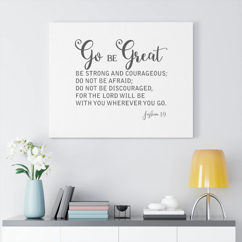 Go Go Great Christian, impression murale verset de la Bible prêt à être accroché, H 11 po x l 14 po