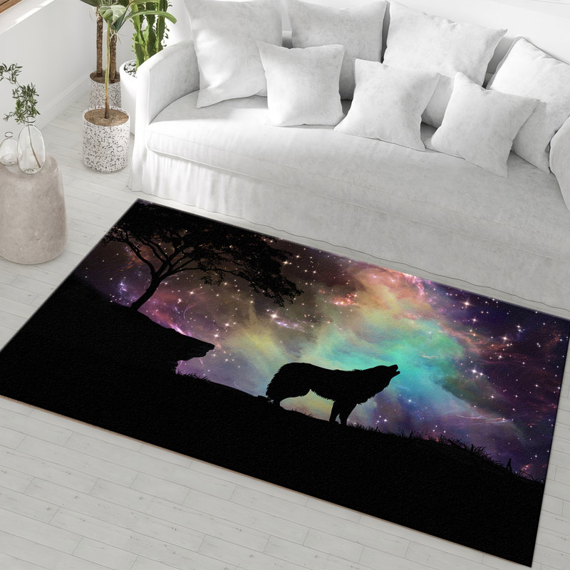 Non-Woven Soft Type Printed Rug Featuring Sophisticated Geometric Patterns in Neutral Tones Perfect for Enhancing Your Living Room or Bedroom Decor