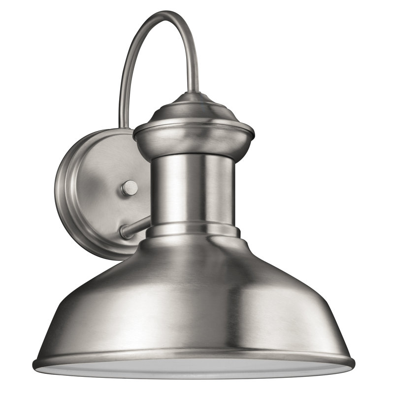 Fredricksburg Large One Light Outdoor Wall Lantern from Generation Lighting , Satin Aluminum, 15.88" H x 13.5" W x 13.25" D