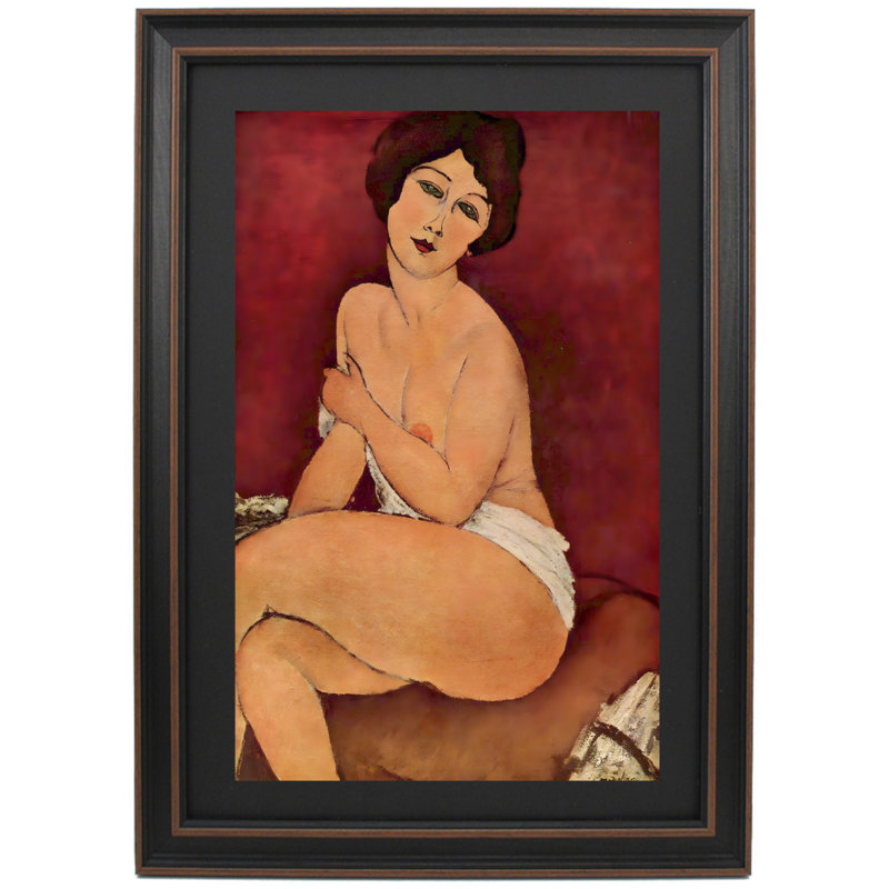 Grand nu assis par Amedeo Modigliani, H 24 po x l 16 po