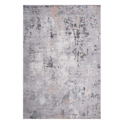 Collection Grey/Multi/Abstract Non-Shedding Living Room Bedroom Dining Home Office Stylish And Stain Resistant Area Rug