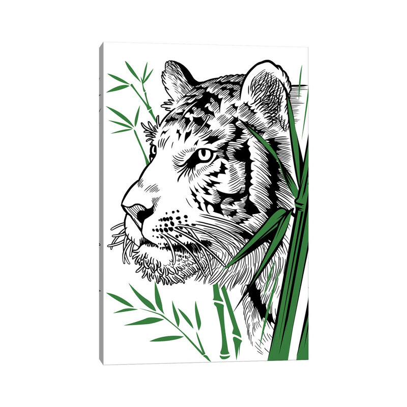 Bamboo Tiger by Alberto Perez - Wrapped Canvas Print, 66.04 cm H x 45.72 cm W