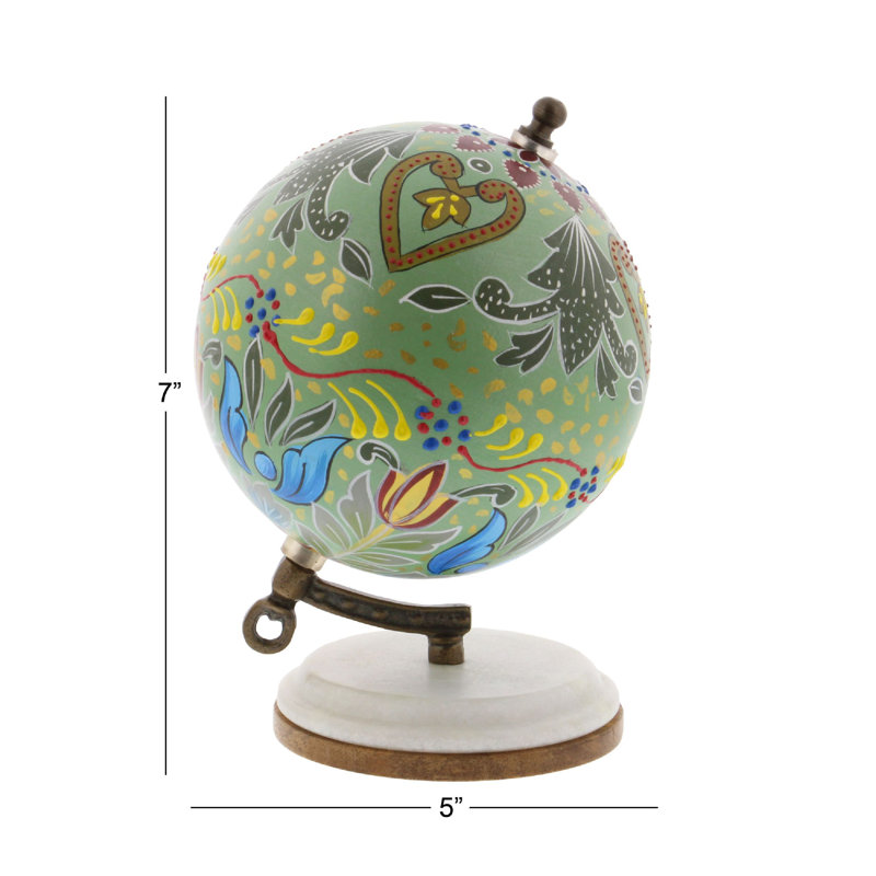 Globe en treillis en bois, H 7 po x l 5 po x P 5 po