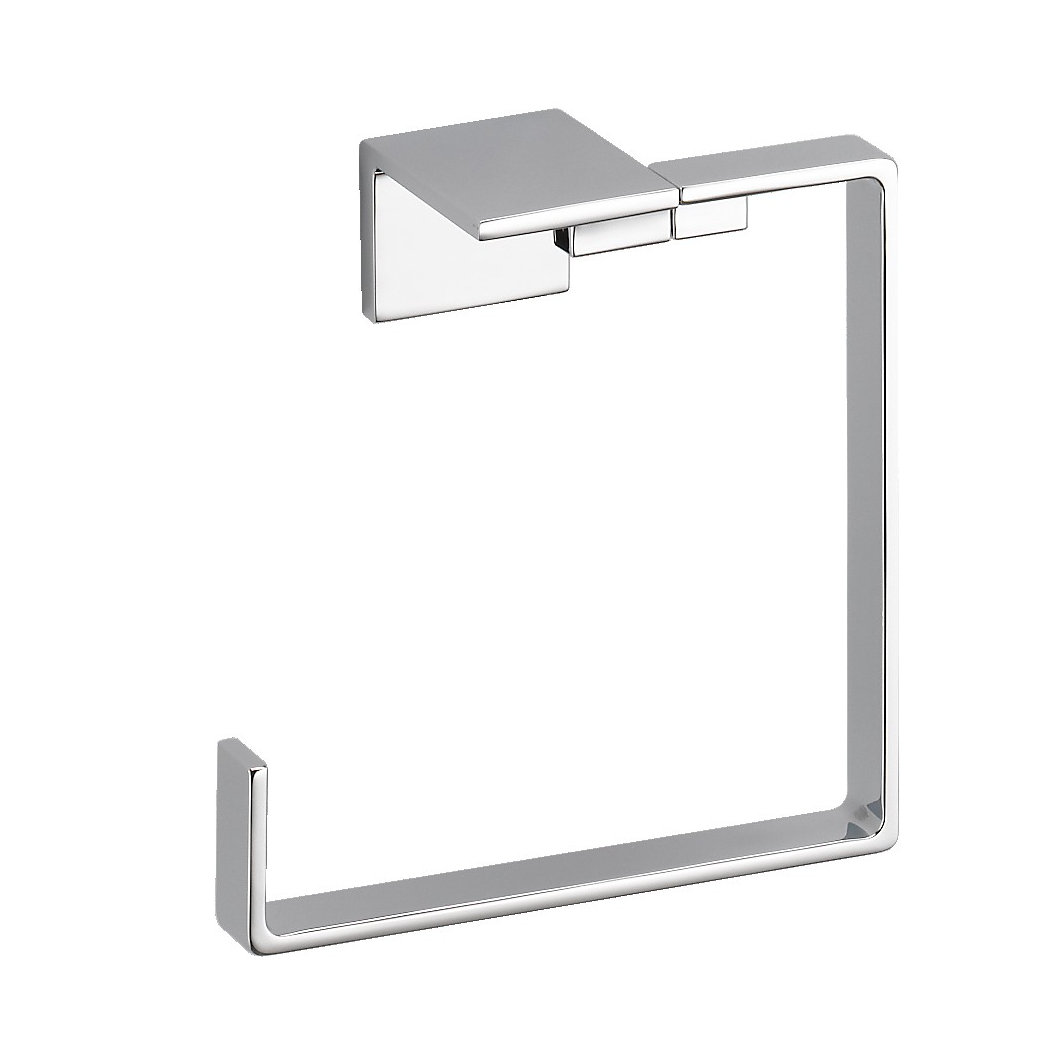 Vero Wall Mount Square Open Towel Ring Bath Hardware Accessory, Chrome