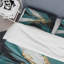 Ensemble de housse de couette or et vert en marbre blanc III - peinture abstraite-101242748