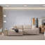 Canapé-lit de coin Écru, 102,4 po x 30,7 po x 66,9 po | Structure en bois de hêtre et en carton, tissu 100% polyester | Mécanisme coulissant pour une conversion facile | Coussin en mousse et plumes gris doux | Élégant et fonctionnel pour les salons modernes-803349316-803349318