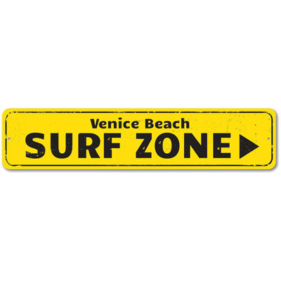 Surf Zone Aluminum Sign
