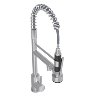 19" Kitchen Faucet - Brushed Nickel, Made With Stainless Steel 304 Modern Of For Your Home