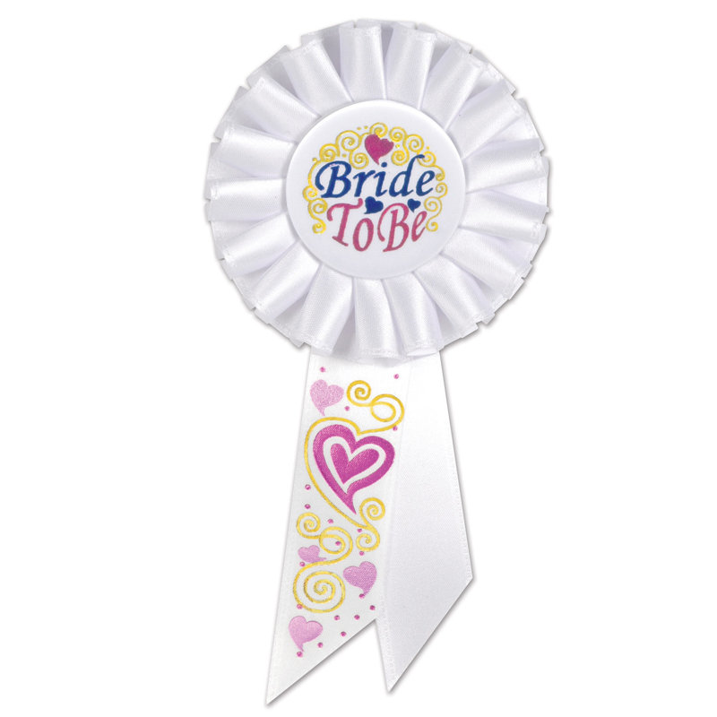 Rosette Bride To Be - paquet de 6 de 3 pi