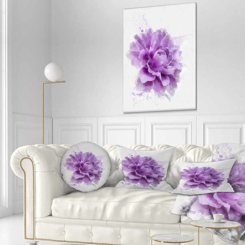 Coussin lombaire floral rose