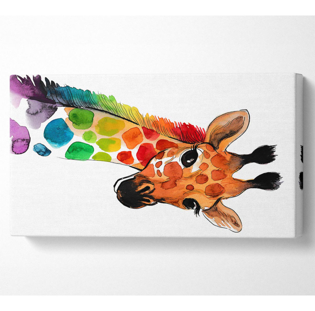 Regenbogen Giraffe - Druck