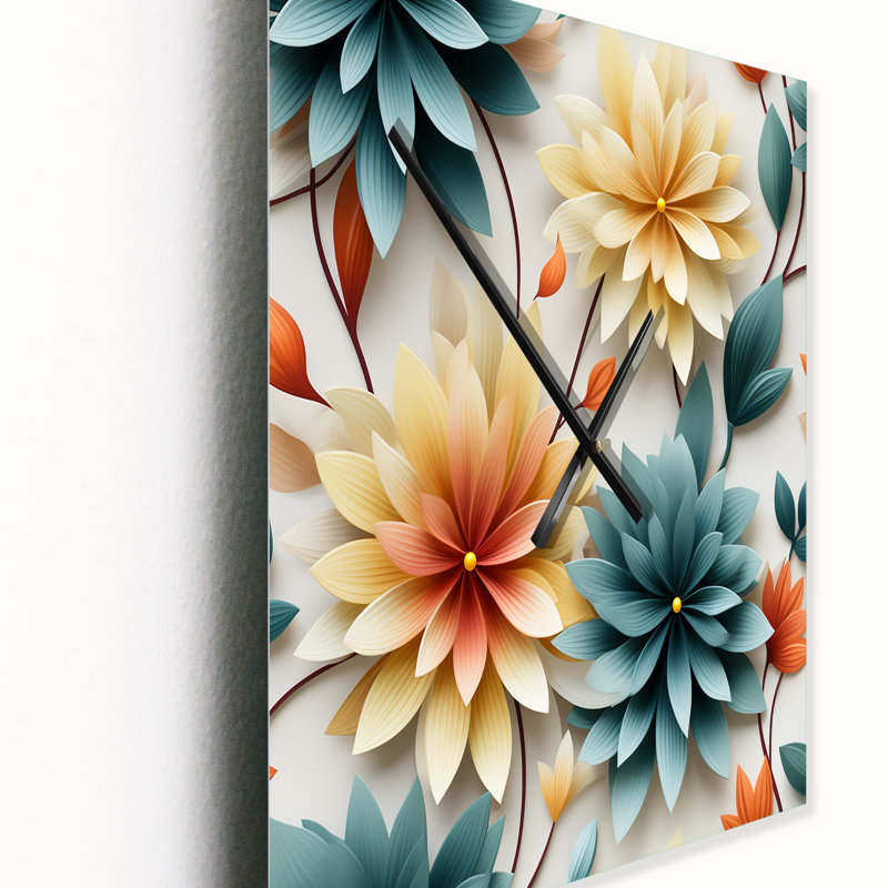 Jaquanna - Horloges murales florales, Très petit