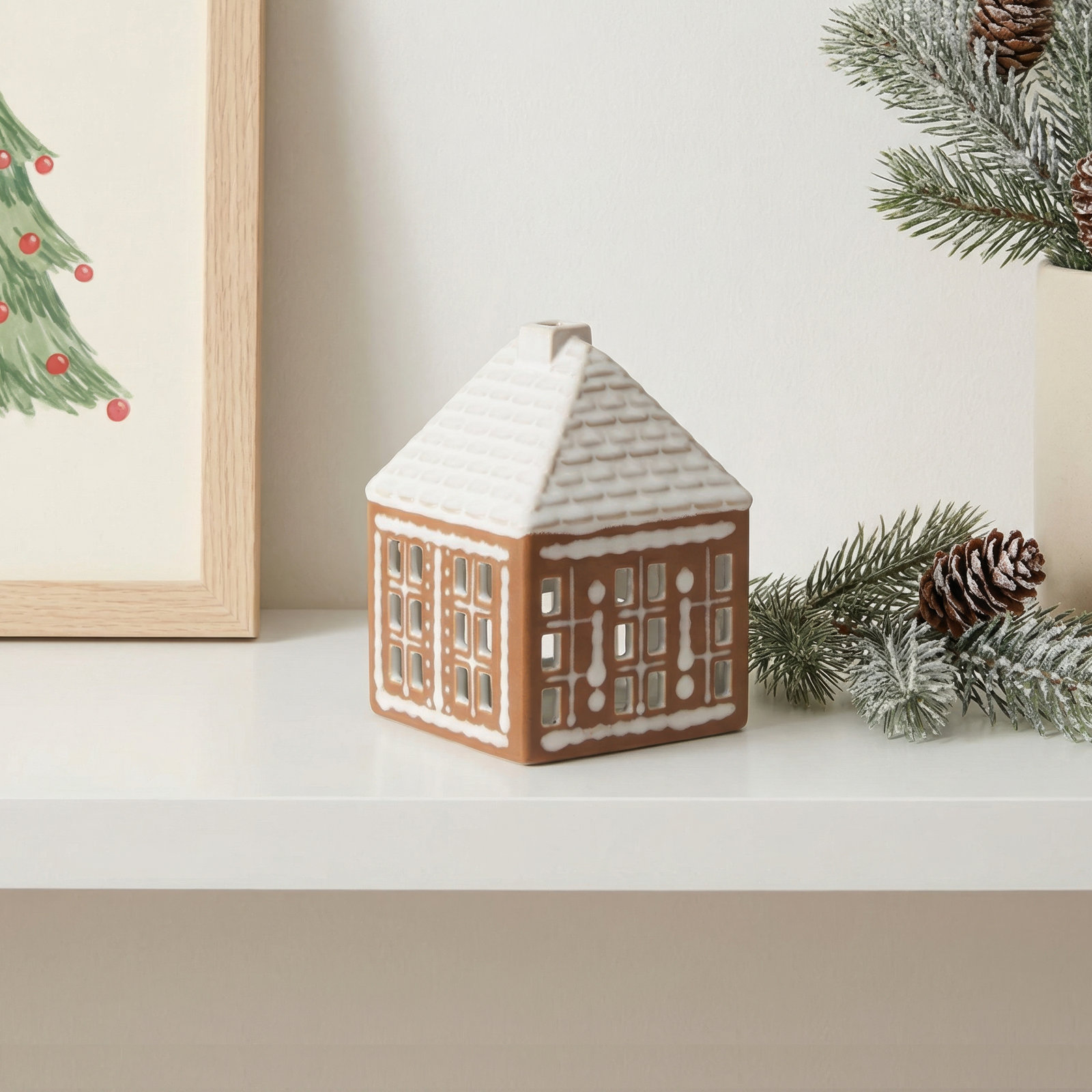 4.7" Stoneware Tabletop Lantern