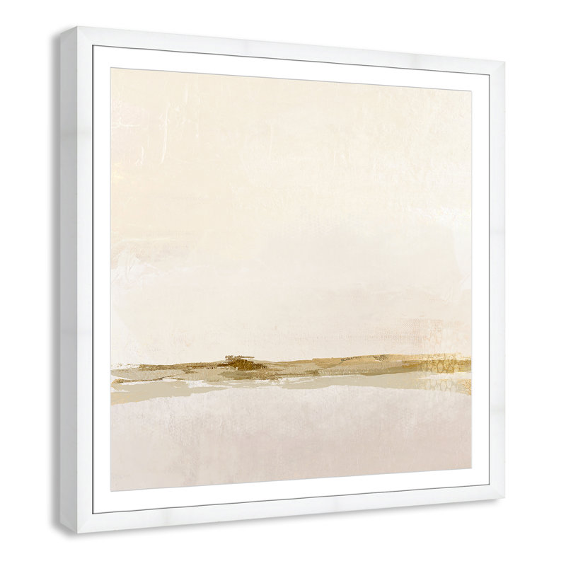 Impression abstraite étonnante par Denise Brown, Cadre blanc, H 42,5 po x l 42,5 po