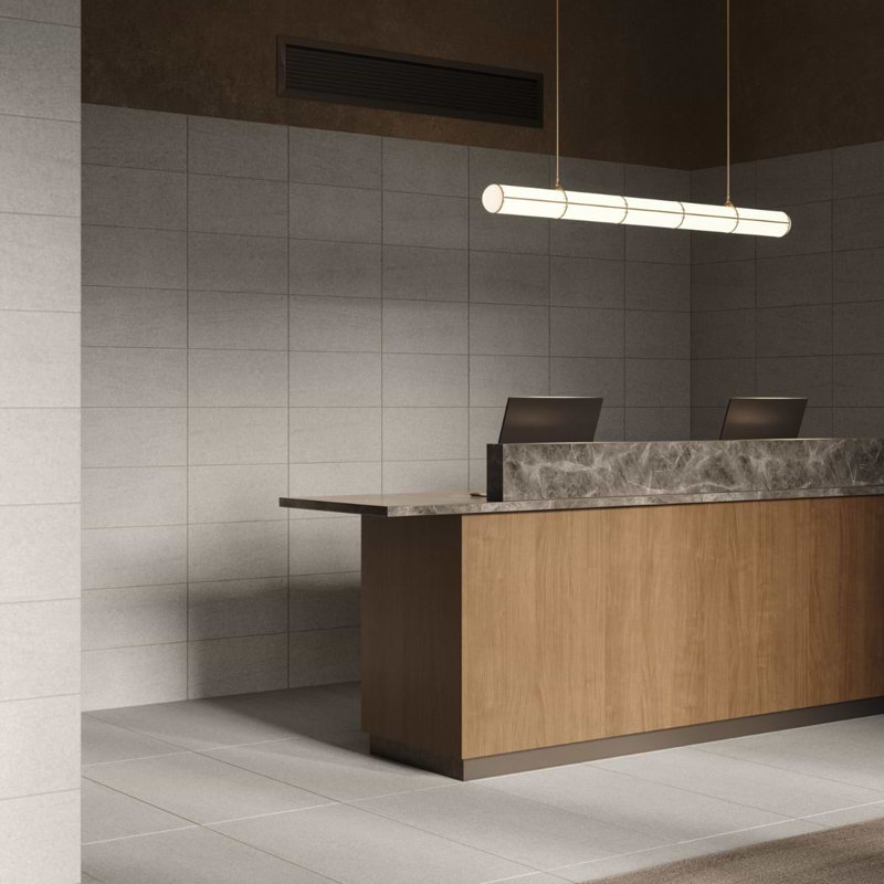 Caldaria 24x48 Matte Stone Look Porcelain Tile, Silver Gray