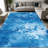 1PC Distressed Blue Abstract Watercolor Texture area rugs for Living Room, Soft and Comfortable, Suitable for all seasons, easy-to-maintain, machine washable Indoor floor mat, Under Table Farmhouse suitable for dining room, bedroom, kitchen,-129886374