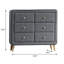 Commode double rembourrée 6 tiroirs
