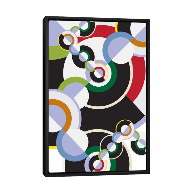 Art moderne sur toile Albree, Toile avec cadre noir, Aucun mat, H 48 po x l 32 po x P 1,5 po