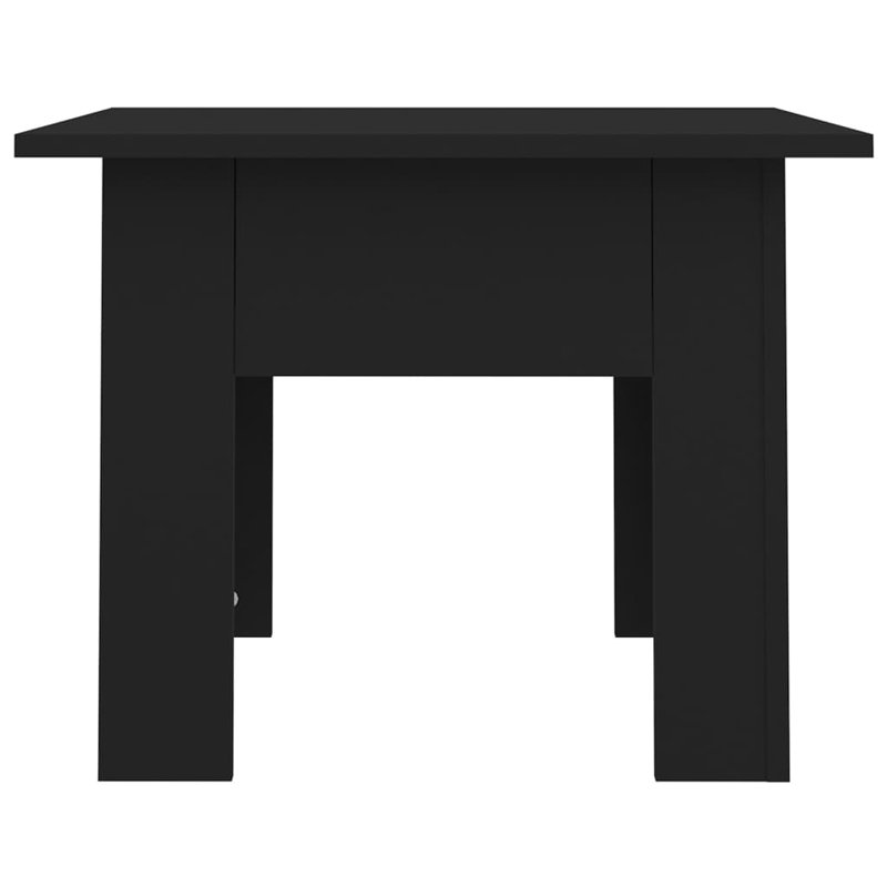 Table de bout en bois d'ingénierie, Noir, noir, noir, noir, 15,7 po x 15,7 po x 16,5 po