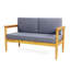 Weatogue 52.75'' Wide Acacia Loveseat with Cushions