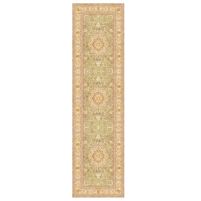 Tapis décoratif jaune en polyester tissé à la machine
