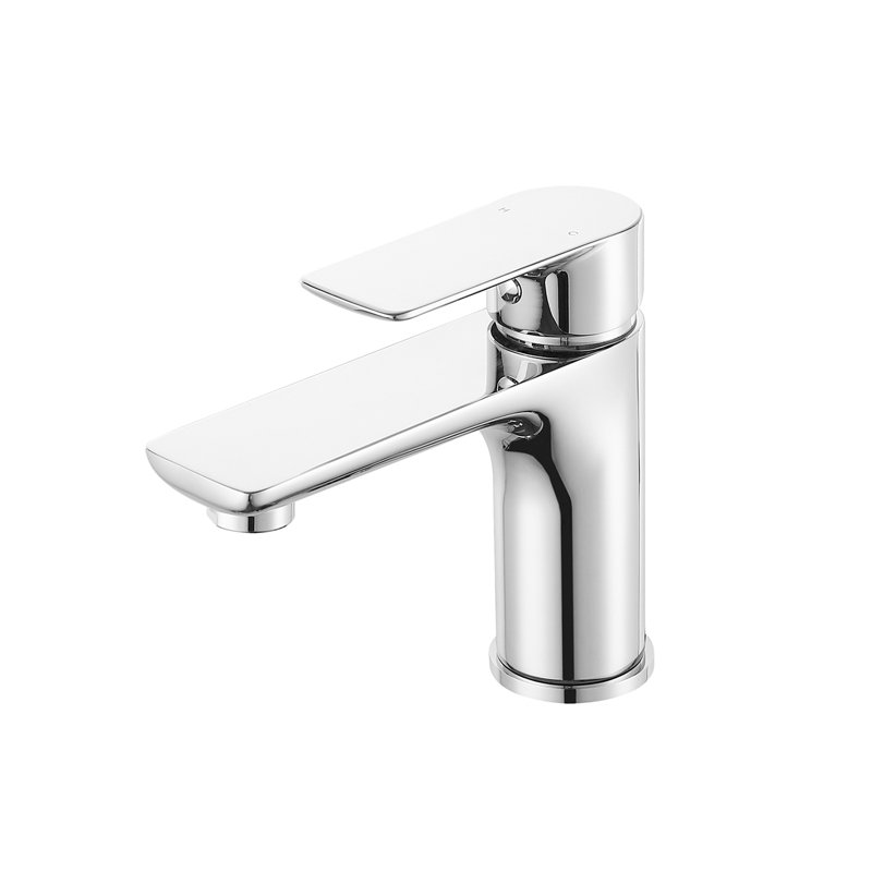 Chrome Single Handle Lavatory Basin Sink Faucet - Bathroom Sink Faucet Hot And Cold