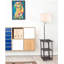 58" Squared Sofa Side Shelves Table Lamp w/ Power Station