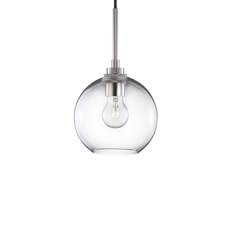 Solitaire 1 - Light Pendant, Polished Nickel, Clear