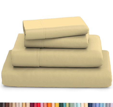 Ultra Soft Bamboo Sheet Set - 4 Pc Set - Wrinkle Resistant - Cooling Sheets with Deep Pockets