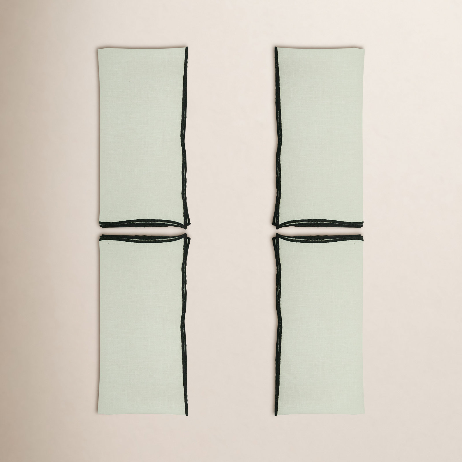 Dartmouth Reversible Linen Napkin, Black