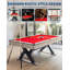 Table de billard 7 pi, table de billard pour adulte pour la maison, ensemble complet avec 2 queues, 16 boules, 2 craies, triangle, brosse, fabrication à pieds en K, tissu professionnel-121375180