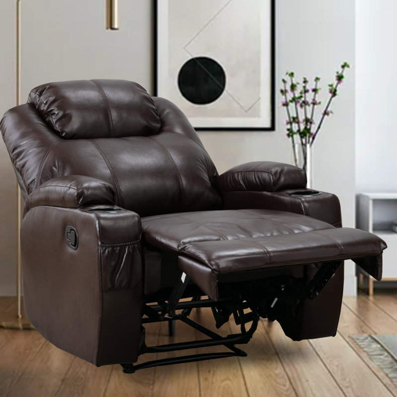 Fauteuil inclinable manuel en similicuir Alizee