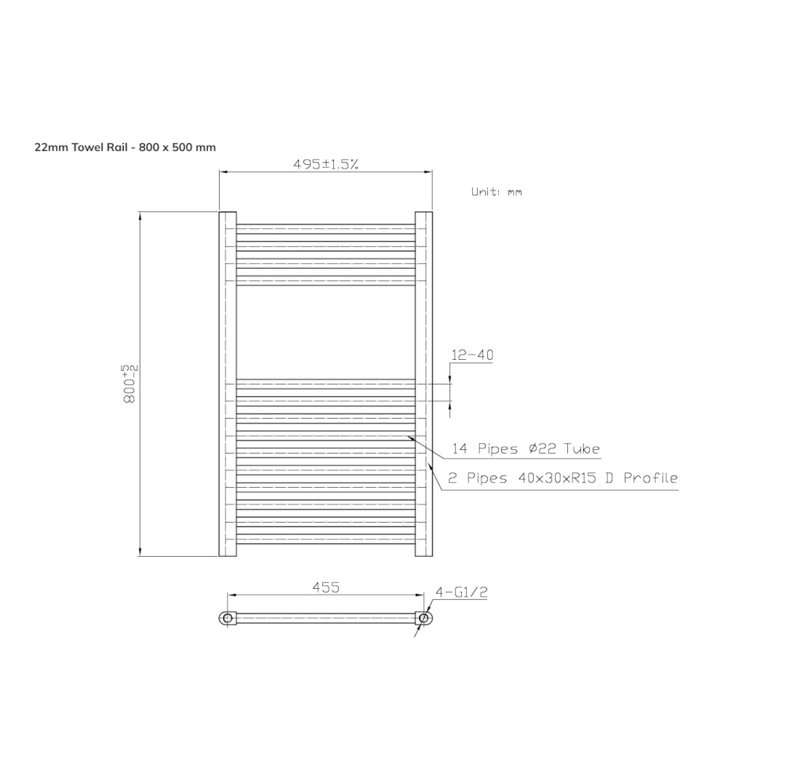 Standard Radiator, Brass, 31cm H x 19cm W x 3cm D