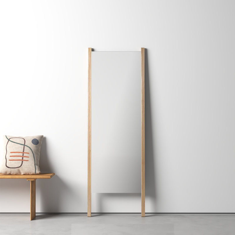 Angeles Solid Wood Rectangle Mirror, 72" x 24"
