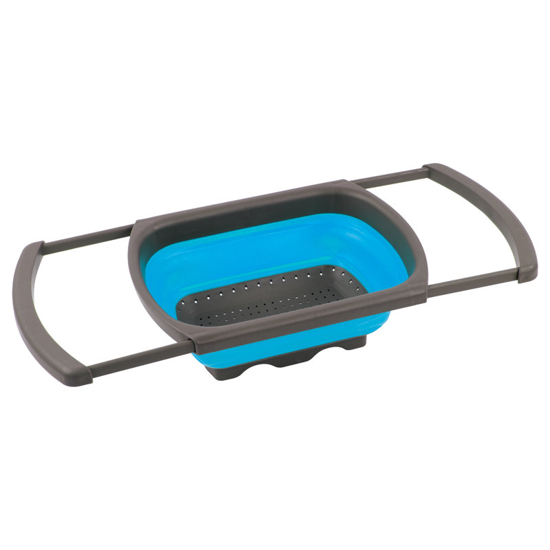 SQ Professional Silicone Over The Sink Strainer, Blue