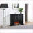 Indoor Fireplace Modern Black Mirrored | Composite Wood | Firecore Tech | Black | Synthetic Wood