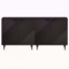 Ensemble de 2 armoires latérales minimalistes modernes Mirod, solution de rangement polyvalente, tablettes réglables, conception de porte géométrique élégante, parfait comme meuble télé