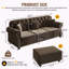 Velours Chesterfield canapé garniture cloutée capitonnée-1217001429
