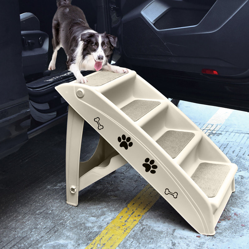 Curr Collapsible Stairs With 4 Steps, Beige