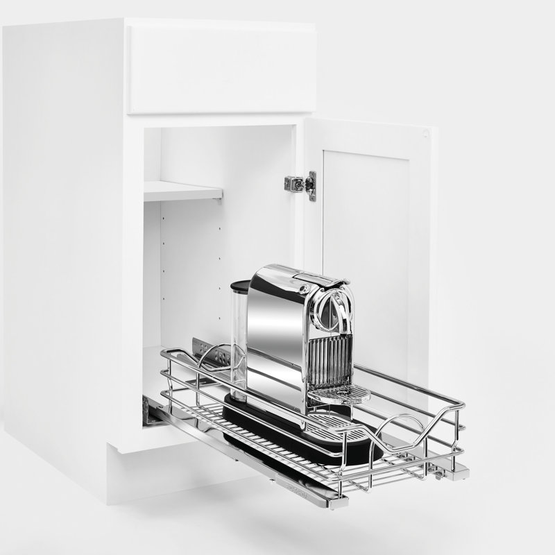 Rangement coulissant en acier 12 po avec fermeture en douceur pour armoires de base